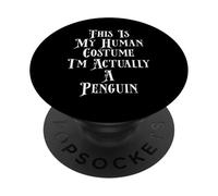Disfraz de pingüino con Texto en inglés I'm Actually A Penguin PopSockets PopGrip Adhesivo