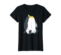 Disfraz de pingüino Emperador gráfico Corporal Divertido Halloween Cosplay Camiseta gráfica económica, Mujer, Negro, L