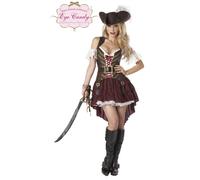 Disfraz De Pirata Bribón Adulto California Costumes Marrón Top