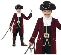 Disfraz De Pirata Deluxe Para Niños Capitán Garfio Caribeño Edad 4-12