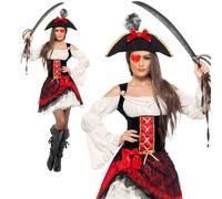 Disfraz de Pirata Mujer Glamorous Moza Femenino Disfraz GB 8-18