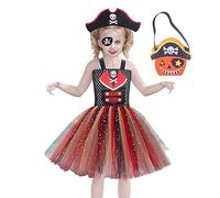 Disfraz de pirata para niñas: material resistente a los impactos, textura de tul integrada, protector externo contra la humedad, solución avanzada de optimización del espacio del estudio | Traje de co