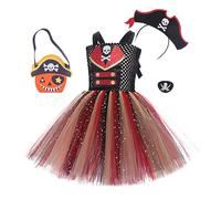 Disfraz de pirata para niñas: material resistente a los impactos, textura de tul integrada, protector externo contra la humedad, solución avanzada de optimización del espacio del estudio | Traje de co