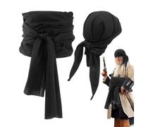 Disfraz de pirata - tela cómoda y antigua, cinturón de época, banda elástica | Accesorios de fiesta de Halloween, representaciones pintorescas, carnaval y personajes históricos