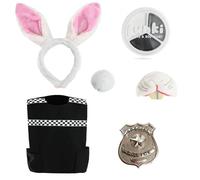 Disfraz de policía de conejo de ciudad para adultos, disfraz de policía de animales para mujer, disfraz de juego de rol para la semana del libro, Halloween, fiestas y diversión de disfraces, talla XL