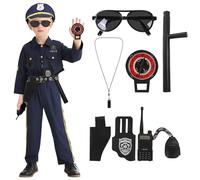 Disfraz de policía infantil, Dress Up America Disfraz De Policía Para Niños, Esposas y Porra, Juguete de para Carnaval de Halloween para Niños