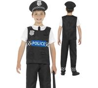 Disfraz De Policía Para Niños Uniforme De Agente De 4 A 12 Años