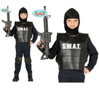 Disfraz De Policía SWAT Para Niños, Traje De Policía Con Armas