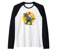 Disfraz de Pollo Best Friends para Amantes de los Dinosaurios Camiseta Manga Raglan
