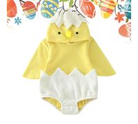 Disfraz De Pollo Para Bebé - Mameluco De Franela Con Dibujos De Animales Para Niños Y Niñas | Mono Chick Unisex Con Capucha, Tallas 70-100 Cm (27,56-39,37 Pulgadas) | 180 G, Cálido, Para Pascua, Hallo