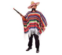 Disfraz De Poncho Mexicano Para Adultos, Bandido Vaquero Hispano Del Viejo Oeste