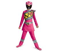 Disfraz de Power Rangers rosa para niρo. Traje Power Ranger clαsico con licencia oficial de Pink Ranger Dino Charge con mαscara para niρas median