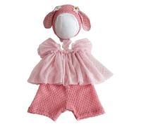 Disfraz de princesa de bebé delicado vestido de encaje animal oído acento sombrero algodón recién nacido fotografía pantalones para 01 meses algodón