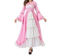 Disfraz de princesa para mujer, vestido de princesa para mujer, disfraz de carnaval, medieval, talla 4XL, gótica, falda medieval, disfraz de pirata, vestido gótico, verde, tallas grandes, reina