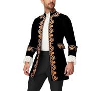 Disfraz de príncipe para hombre, abrigo de hombre de noble, bordado, chaqueta gótica, blazer de príncipe real, ropa steampunk frack Halloween, fiesta temática, carnaval, cosplaye