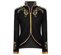 Disfraz de príncipe para hombre, abrigo de hombre de noble, chaqueta gótica, traje bordado, ropa de príncipe real, abrigo steampunk, Halloween, carnaval, fiesta temática