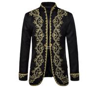 Disfraz de príncipe para hombre, abrigo steampunk, bordado, chaqueta gótica, blazer, príncipe real, ropa de Halloween, fiesta temática, carnaval, cosplay