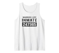 Disfraz de Prisionero de Prisionero de Halloween para Parejas de Vida Casada Camiseta sin Mangas