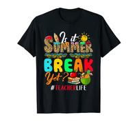 Disfraz de profesor amante de la playa con texto «Is It Summer Break Yet» Camiseta