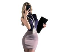 Disfraz de profesora de cosplay para mujer, vestido de oficina, uniforme de profesora de juego de rol, para de adultos, niñas, Halloween, juegos de rol, fotografía, mujer