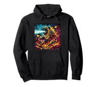 Disfraz de Pug Divertido para niños y niñas, diseño Retro de Meme de Pugzilla Blast Sudadera con Capucha