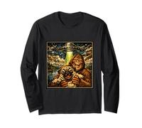 Disfraz de Pug Divertido para niños y niñas, diseño Retro de Memes Bigfoot OVNI Manga Larga