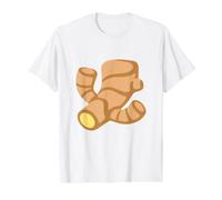 Disfraz de raíz de Jengibre Camiseta gráfica económica, Hombre, Blanco, S
