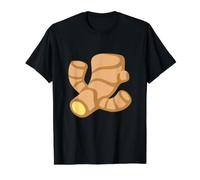 Disfraz de raíz de Jengibre Camiseta gráfica económica, Hombre, Negro, S