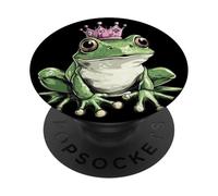 Disfraz de rana mágica con corona para niños y niñas PopSockets PopGrip Adhesivo