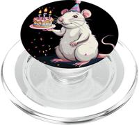 Disfraz de Rata de Feliz cumpleaños con Pastel de día B PopSockets PopGrip para MagSafe