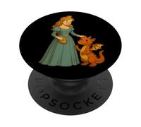 Disfraz de reina dragón para amantes de cuentos de hadas y princesas PopSockets PopGrip Adhesivo