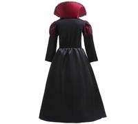 Disfraz de reina vampiro, vestido medieval real, vestido para mujeres y niñas con collar, disfraz retro de vampiro