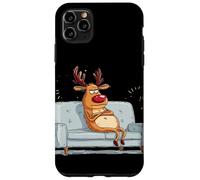 Disfraz de Reno gruñón con sofá para fanáticos Perezosos de Navidad Carcasa para iPhone 11 Pro MAX