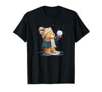 Disfraz de Rey de la Lucha de Bolas de Nieve con Divertido Oso de Peluche Camiseta