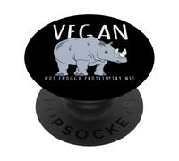 Disfraz de Rinoceronte - Vegano ¿no Hay Suficiente proteína? PopSockets PopGrip Adhesivo