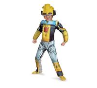 Disfraz de robot de rescate Bumblebee, disfraz de musculoso para ni o peque o, amarillo, plateado y azul, talla mediana