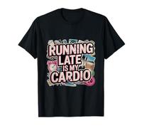 Disfraz de Running con Cita para Correr, Correr Tarde es mi Ejercicio Cardiovascular Camiseta