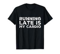 Disfraz de Running con Cita para Correr, Correr Tarde es mi Ejercicio Cardiovascular Camiseta