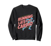 Disfraz de Running con Cita para Correr, Correr Tarde es mi Ejercicio Cardiovascular Sudadera