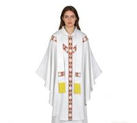 Disfraz de sacerdote, castiga católica con cinta | capa de misa de padre para disfraz de cosplay | para oraciones cosplay boda, carnaval, escena fiesta de fotos y vacaciones