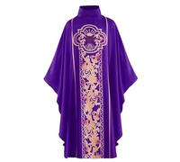 Disfraz de sacerdote medieval para hombre, con botones frontales hasta el suelo