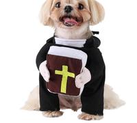 Disfraz de sacerdote para mascotas - 38 cm/29 cm Outfit para perros divertido, ropa para el vestido, vestido adorable para perros con propicio bíblico | Ropa para Navidad, fiestas,