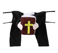 Disfraz de sacerdote para mascotas, bonito vestido de perro, traje con Biblia, ropa suave y divertida, ropa simple, traje de fiesta, diseño ligero y cómodo, perfecto para Halloween, fiestas de Navidad
