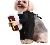 Disfraz de Sacerdote para Mascotas, Traje de poliéster para Perro y Gato, diseño Mediano Divertido de pie, Ropa de Cosplay de Monja y Biblia de Halloween, de Disfraces
