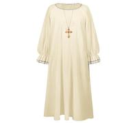 Disfraz de sacerdote - Ropa espiritual de Halloween, ropa religiosa gótica para ritual de bautismo medieval Cosplay hombres mujeres