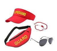Disfraz de Salvavidas - Juego de Gafas de Sol de Flauta Ajustable con Gafas de Sol Fanny Pack | Accesorio de Vestir para , Piscina, Verano, niños, Adolescentes, Adultos, Lentes de Rodillos