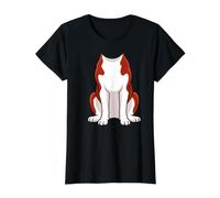 Disfraz de San Bernardo para Perro, diseño de Halloween Camiseta gráfica económica, Mujer, Negro, S