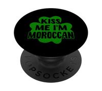 Disfraz de San Patricio Kiss Me I'm Moroccan Marruecos PopSockets PopGrip Adhesivo