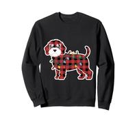 Disfraz de Schnauzer a Cuadros con Luces navideñas para Toda la Familia Sudadera