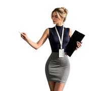Disfraz de Secretaria, Vestuario de Oficina para Disfraces, Disfraz de Cosplay, Para Adultos Halloween Fotografía Señora